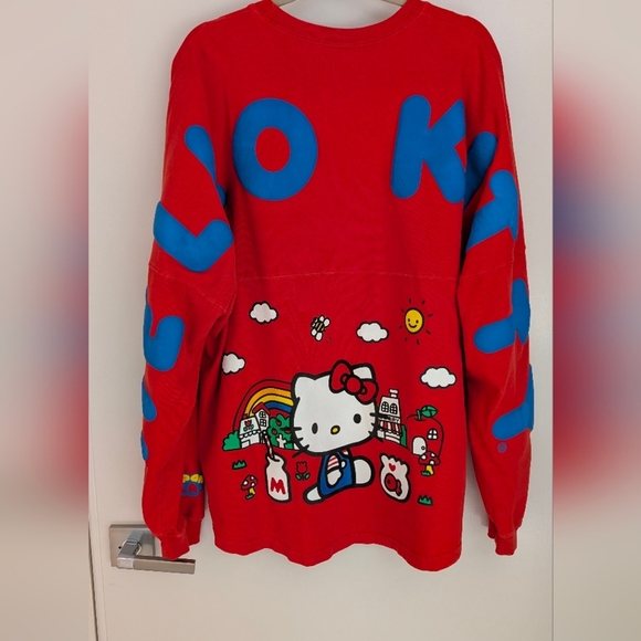 Hello Kitty Bright Red Long Sleeve Tee Sz XL - Picture 3 of 8